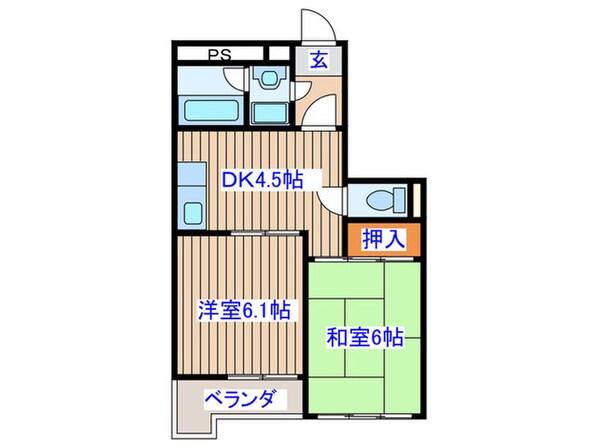 黄葉ビル銀杏町の物件間取画像